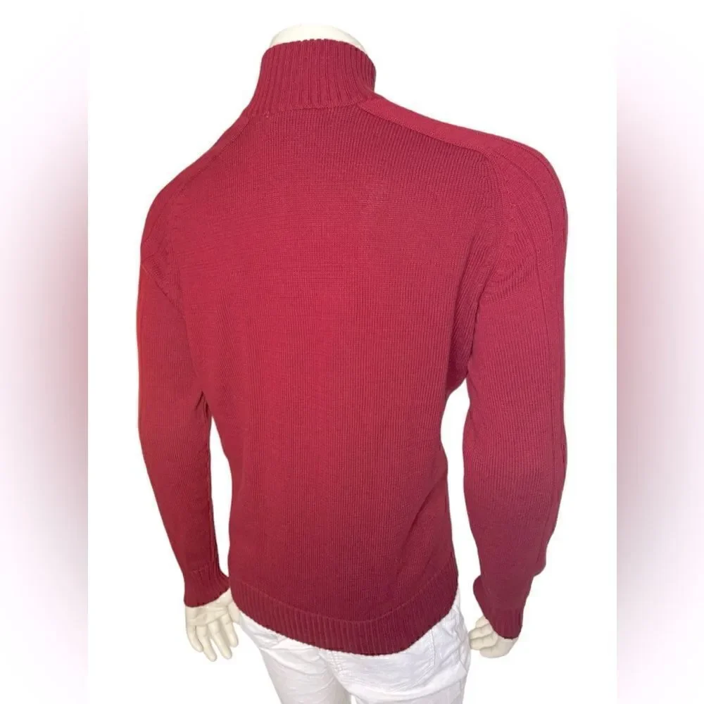 Oscar de la Renta Men’s Mock Neck Pullover Sweater w/ Zip Closure XL Like New